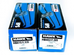 Pastilhas de freio traseiras Hawks Performance HPS HB615F.535 lancer EVO X